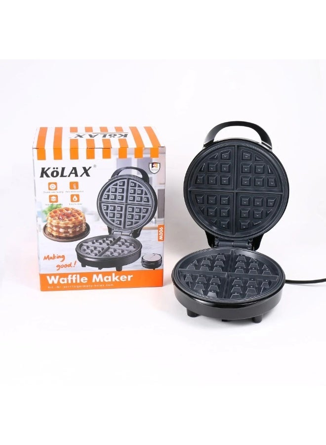 Kolax Electric Waffle Maker - Non-Stick Belgian Waffle Iron with Rapid Heating - Compact Breakfast Machine with Cool-Touch Handle & Indicator Lights - Image 1
